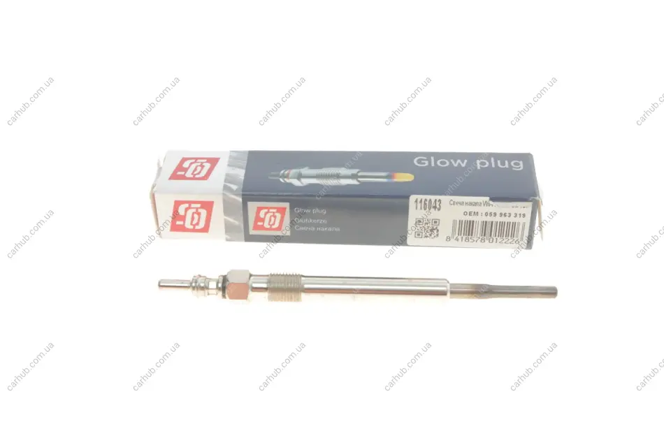Свічка розжарювання VW Passat/Audi A4/A6/A8 2.5TDI 98- SOLGY Solgy 116043 (фото 1)