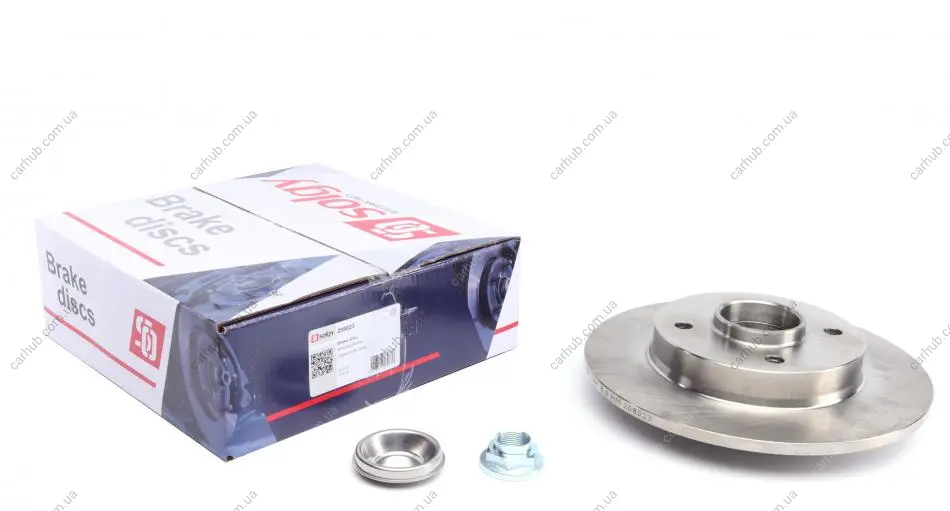 Диск гальмівний (задній) Citroen C4/Peugeot 307 05- (249x9) (+ABS) (з підшипником) (d=25) SOLGY Solgy 208023 (фото 1)