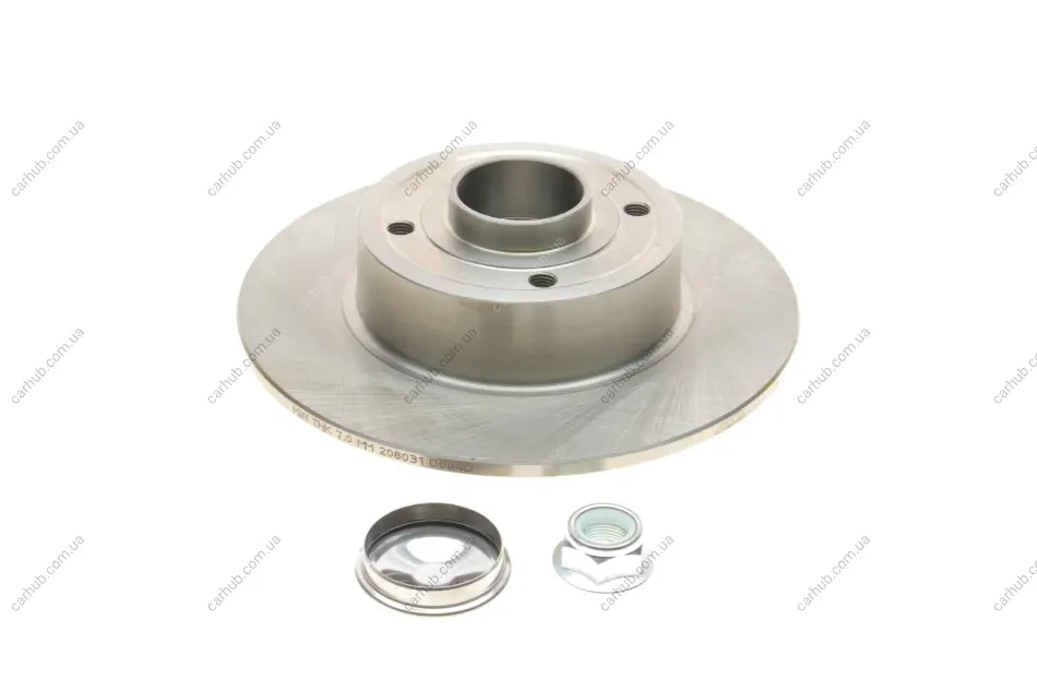 Диск гальмівний (задній) Renault Megane II 03- (240х8) (+ABS) (з підшипником) SOLGY Solgy 208031 (фото 1)