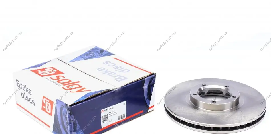 Диск гальмівний (передній) Ford Transit 91-00 T12" (254x24.2) SOLGY Solgy 208105 (фото 1)