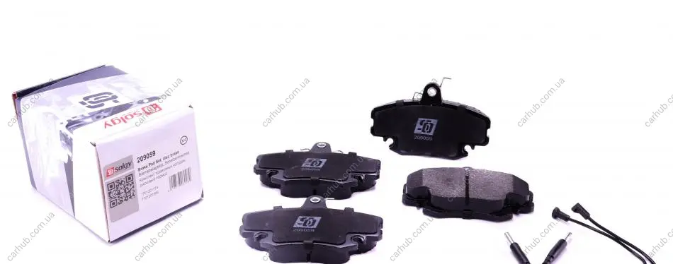 Колодки гальмівні (передні) Dacia Logan 04-/Renault Symbol/Clio/Megane/Peugeot 309 (з датчиком) SOLGY Solgy 209059 (фото 1)