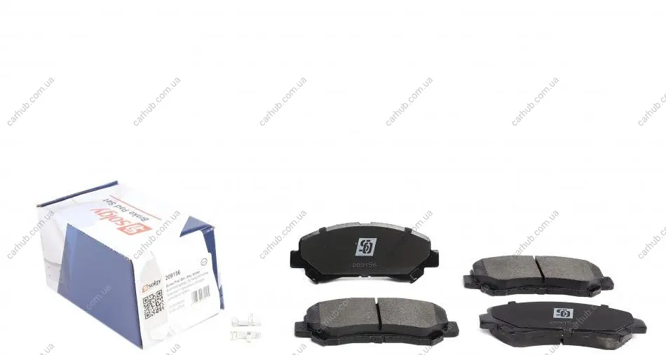 Колодки гальмівні (передні) Nissan Qashqai/X-Trail 07- (Akebono) SOLGY Solgy 209156 (фото 1)