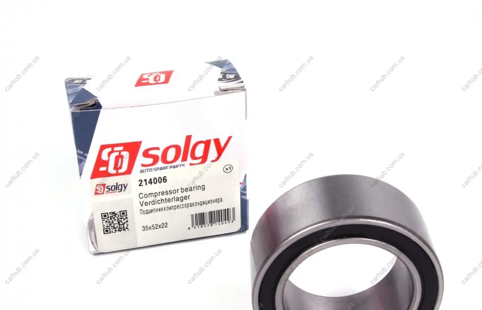 Підшипник компресора кондиціонера (35x52x22) SOLGY Solgy 214006 (фото 1)