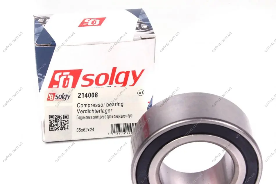Підшипник компресора кондиціонера (35x62x24) SOLGY Solgy 214008 (фото 1)