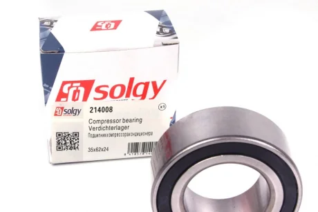 Підшипник компресора кондиціонера (35x62x24) SOLGY Solgy 214008