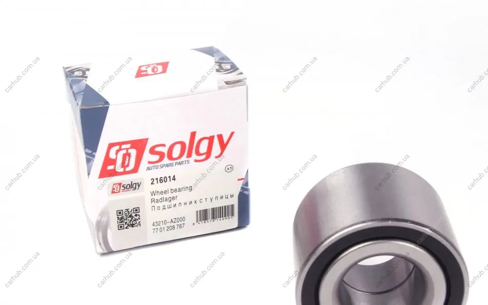 Підшипник маточини (задньої) Renault Megane/Clio 01- (25x52x37) SOLGY Solgy 216014 (фото 1)