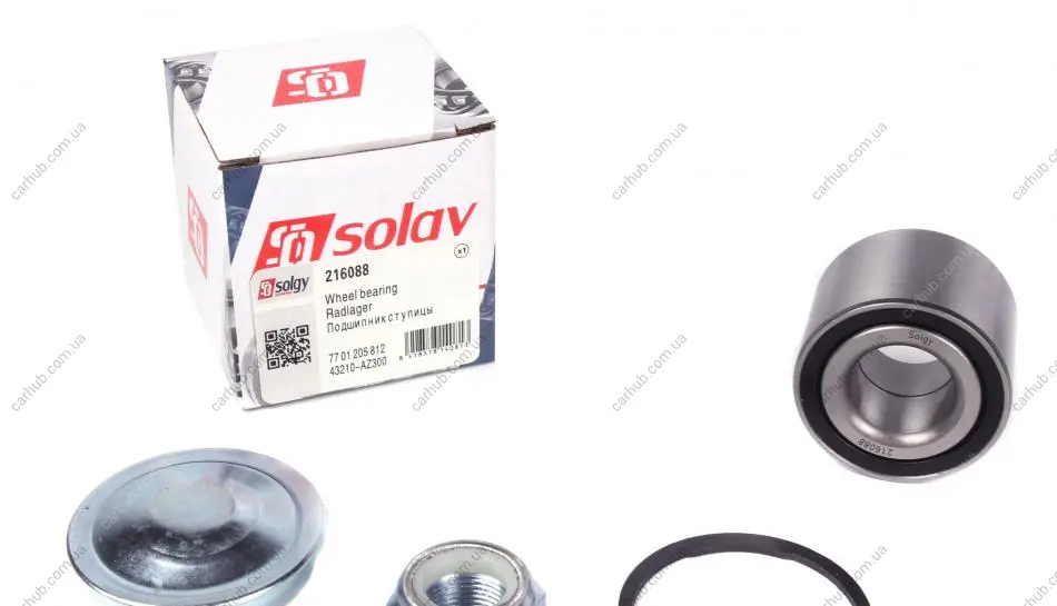 Підшипник маточини (задньої) Renault Kangoo 08-/Scenic 09- (30x62x48) (к-кт) SOLGY Solgy 216088 (фото 1)