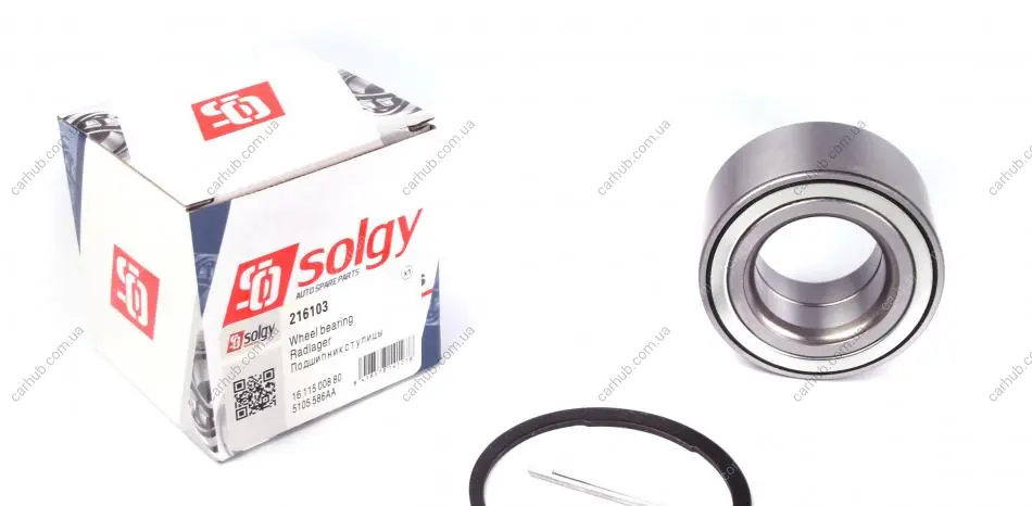 Підшипник маточини (передньої) Peugeot 4007/4008/Mitsubishi ASX/Outlander (43x80x40) (+ABS) (к-кт) SOLGY Solgy 216103 (фото 1)