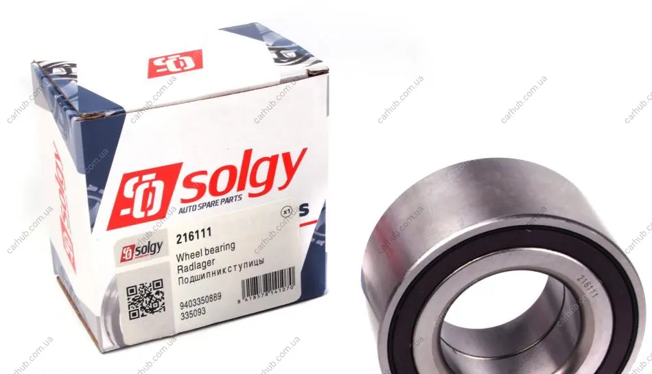 Підшипник маточини (передньої) Fiat Scudo 07- (45x86x44) (+ABS) SOLGY Solgy 216111 (фото 1)