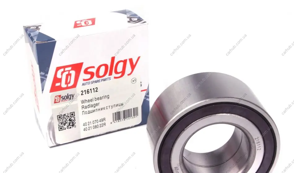 Підшипник маточини (передньої) Renault Megane III 08- (42x80x39) (+ABS) SOLGY Solgy 216112 (фото 1)