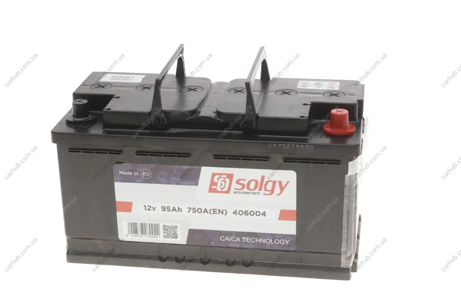 Акумуляторна батарея 95Ah/750A (353x175x190/+R) SOLGY Solgy 406004 (фото 1)