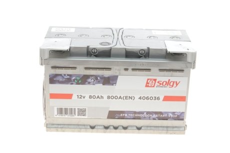 Стартерная батарея (аккумулятор) Solgy 406036