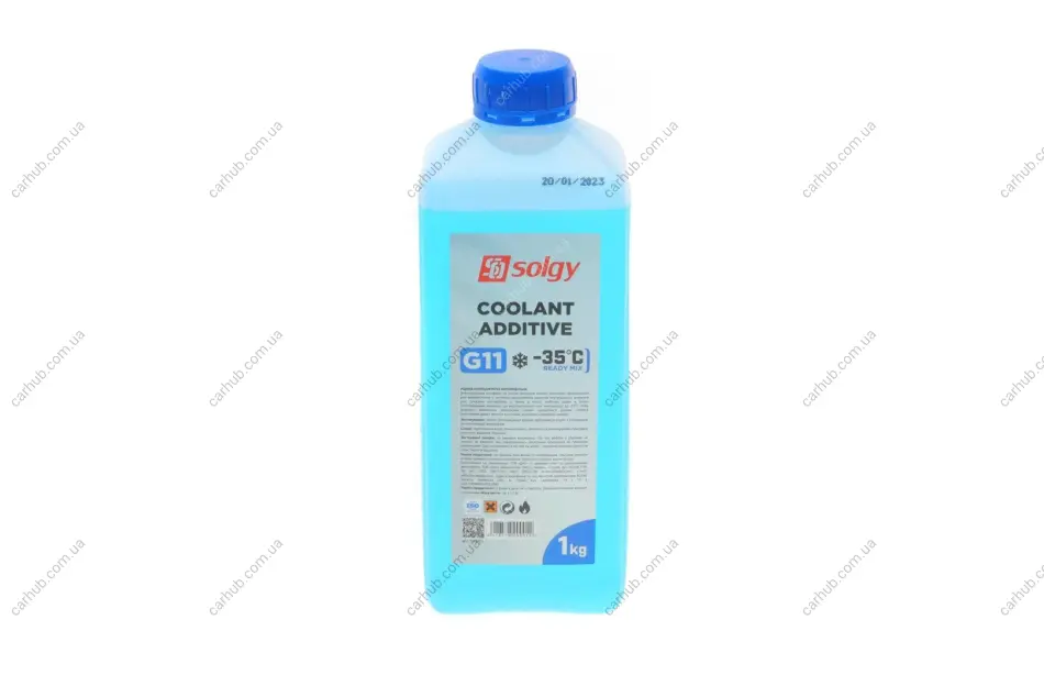 Антифриз (синій) G11 (1kg) (-35°C готовий до застосування) SOLGY Solgy 503001 (фото 1)