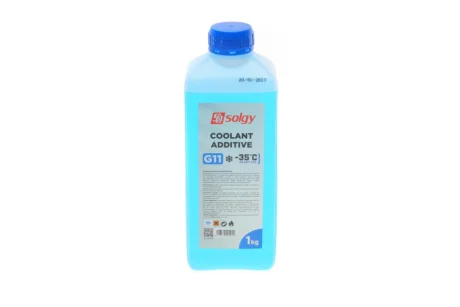 Антифриз (синій) G11 (1kg) (-35°C готовий до застосування) SOLGY Solgy 503001