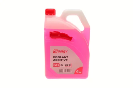 Антифриз (червоний) G12 (4kg) (-35°C готовий до застосування) SOLGY Solgy 503008