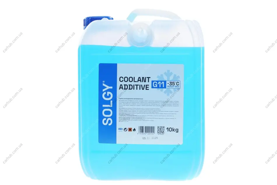 Антифриз (синій) G11 (10kg) (-35°C готовий до застосування) SOLGY Solgy 503010 (фото 1)