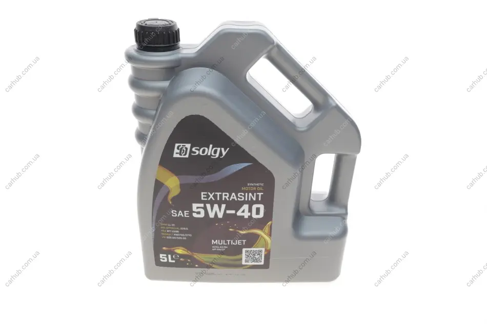 Олива 5W40 EXTRASINT MULTIJET (5L) (RN 0700/0710/MB226.51/API SN/CF/ACEA A3/B4) SOLGY Solgy 504010 (фото 1)