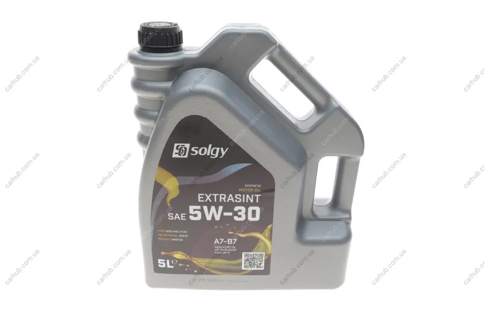 Олива 5W30 EXTRASINT A7-B7 (5L) (ILSAC GF-6/FORD 913D/MB 229.61/RN 0700) (API SN Plus/SP) SOLGY Solgy 504016 (фото 1)