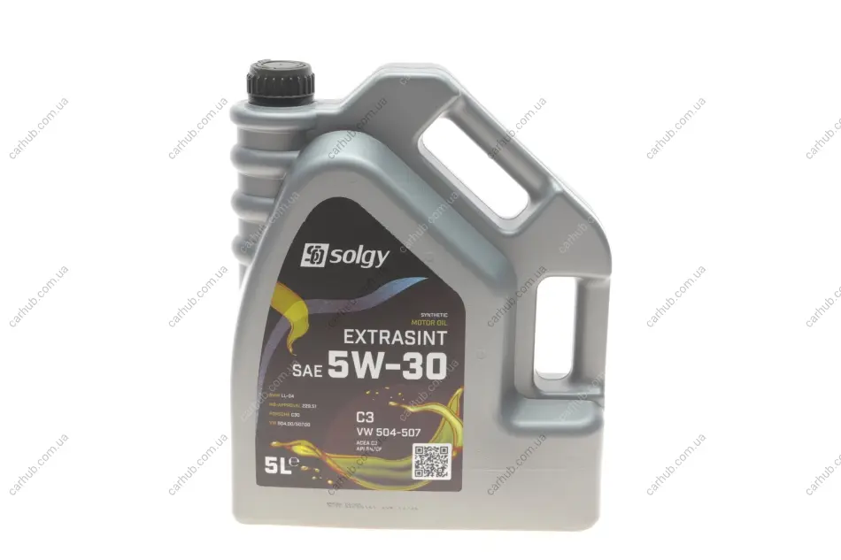 Олива 5W30 EXTRASINT C3 VW 504.00/507.00 (5L) (API SN/CF/BMW LL-04/MB 229.51/PORSCHE C30) SOLGY Solgy 504022 (фото 1)