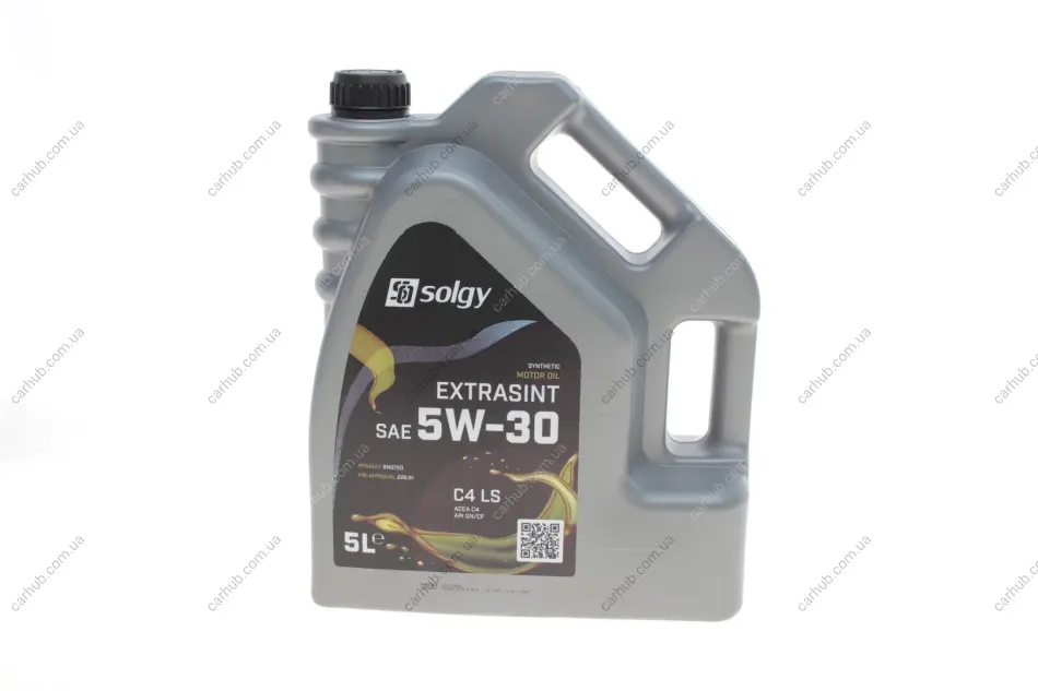 Олива 5W30 EXTRASINT C4 LS (5L) (RN 0720/MB226.51/API SN/CF/ACEA C4 сумісний A3/B4) SOLGY Solgy 504026 (фото 1)
