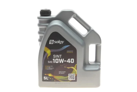 Олива 10W40 SINT (5L) (SN/CF/A3/B4/MB 229.5/MB 229.1/MB 229.3/VW 502.00/VW 505.00/RN0700/RN0710) SOLGY Solgy 504032