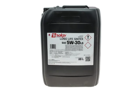 Олива 5W30 LONG LIFE SINTEX LS (20L) (MAN M3477/MB 235.28/Volvo VDS-4/VDS-3/RENAULT RLD-3/RLD-4) SOLGY Solgy 504046