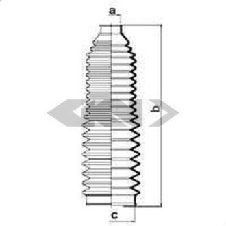 Чохол захисний лів/прав (довжина205мм 17мм/54мм) AUDI A4 B5, A6 C4, A6 C5, A8 D2, ALLROAD C5, CABRIOLET B3 MAZDA 626 V SKODA SUPERB I VW PASSAT B5, PASSAT B5.5 1.6-6.0 03.94-03.08 SPIDAN 83657