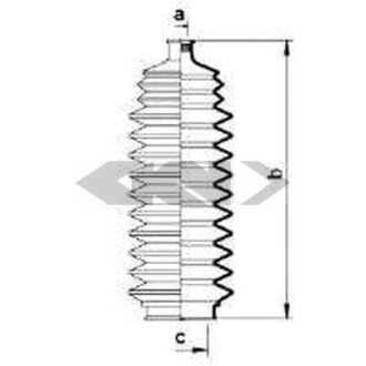 Чохол захисний лів/прав (довжина180мм 11мм/46мм) NISSAN 200SX, ALMERA I, MAXIMA / MAXIMA QX IV, PRIMERA, VANETTE, VANETTE CARGO 1.4-3.0 01.83-05.02 SPIDAN 83820