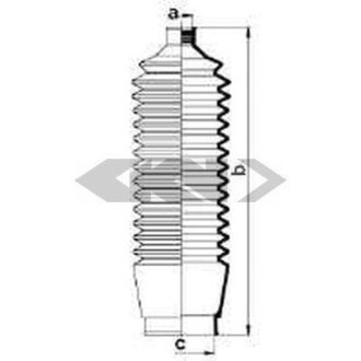 Чохол захисний прав (довжина240мм 17мм/51мм) MITSUBISHI PAJERO II, PAJERO III, PAJERO IV 2.4-3.8 12.90- SPIDAN 83836