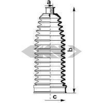 Чохол захисний лів/прав (довжина195мм 16мм/66мм) IVECO DAILY VI AUDI Q7 BMW 5 (E60), 5 (E61), 5 (F10), 5 (F11), 5 GRAN TURISMO (F07), 6 (E63), 6 (E64), 6 (F12), 6 (F13) 2.0-Electric 12.01- SPIDAN 84078