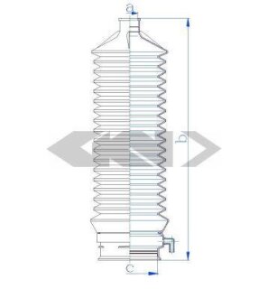 Чохол захисний Лів/Прав (довжина220мм 13мм/52мм) CHRYSLER VOYAGER I, VOYAGER II, VOYAGER III, VOYAGER IV 2.0-3.8 10.87-03.01 SPIDAN 84119