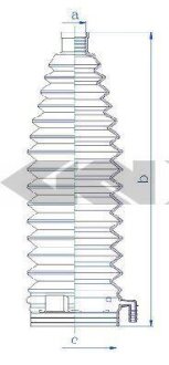 Чохол захисний лів (довжина210мм 16мм/61мм) CITROEN C4 GRAND PICASSO I, C4 PICASSO I PEUGEOT 3008, 3008 I, 307, 5008, 5008 I, EXPERT, PARTNER 1.6-2.0DH 08.00- SPIDAN 84211