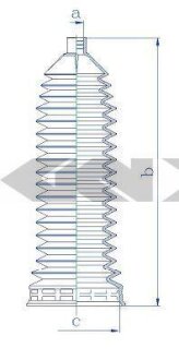 Чохол захисний лів/прав (довжина197мм 14мм/63мм) MERCEDES A (W168), CLS (C218), E T-MODEL (S210), E (VF210), E (W210), GLK (X204), S (W222, V222, X222), SPRINTER 2-T (B901, B902) 1.4-5.5 01.95-07.20 SPIDAN 84227