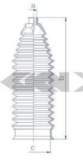 Чохол захисний лів/прав (довжина175мм 16мм/54мм) HYUNDAI GRAND SANTA FÉ, SANTA FÉ III KIA SORENTO II 2.0D-3.5 06.09-12.18 SPIDAN 84232