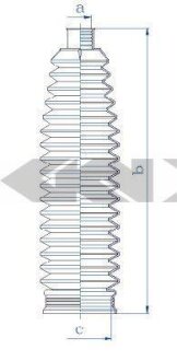 Чохол захисний лів/прав (довжина184мм 18мм/52мм) VOLVO S60 II, S80 II, V60 I, V70 III, XC60 I, XC70 I, XC70 II 1.5-4.4 09.02-12.18 SPIDAN 84235