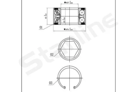Підшипник колеса STARLINE LO01326