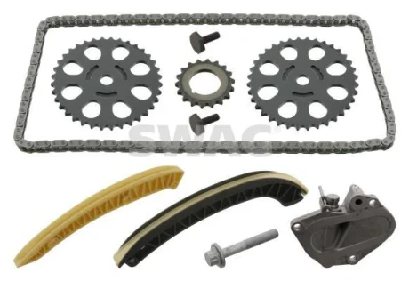 Комплект ГРМ (ланцюг + шестерня) SEAT CORDOBA, IBIZA III, IBIZA IV, IBIZA IV SC SKODA FABIA I, FABIA I PRAKTIK, FABIA II, ROOMSTER, ROOMSTER PRAKTIK VW POLO IV 1.2/1.2LPG 10.01-05.15 SWAG 99130607