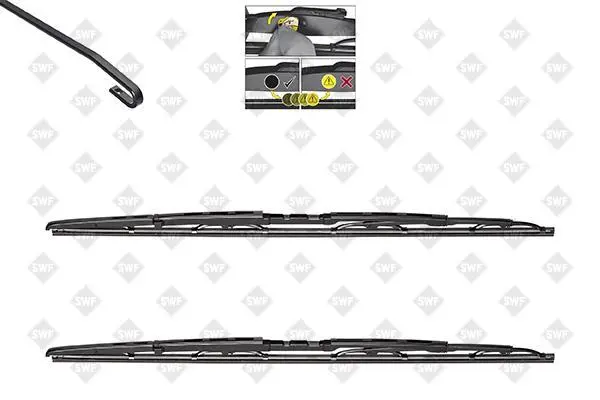 Щітка склоочисника поворотн. передн (2шт) Standard 550мм AUDI A4 B6 11.00-12.04 SWF 116342 (фото 1)