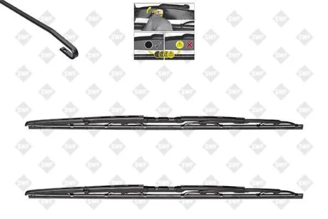 Щітка склоочисника поворотн. передн (2шт) Standard 550мм AUDI A4 B6 11.00-12.04 SWF 116342