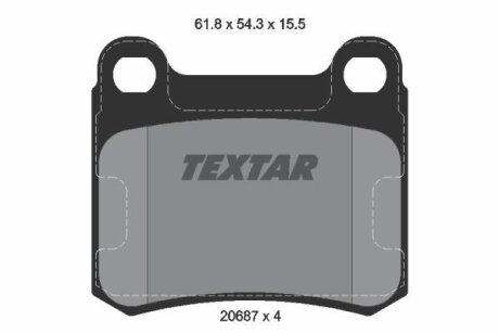 Тормозні колодки дискові TEXTAR 2068701