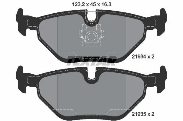 Комплект гальмівних колодок задн, MG MG X-POWER SAAB 9-5 1.9D-5.0 09.97-12.09 TEXTAR 2193404 (фото 1)
