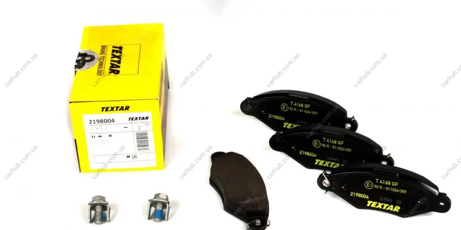 Комплект гальмівних колодок передн, CITROEN C25, XSARA FIAT DUCATO, TALENTO PEUGEOT 206, J5 RENAULT KANGOO 1.0-2.5D 09.81-02.07 TEXTAR 2198004 (фото 1)