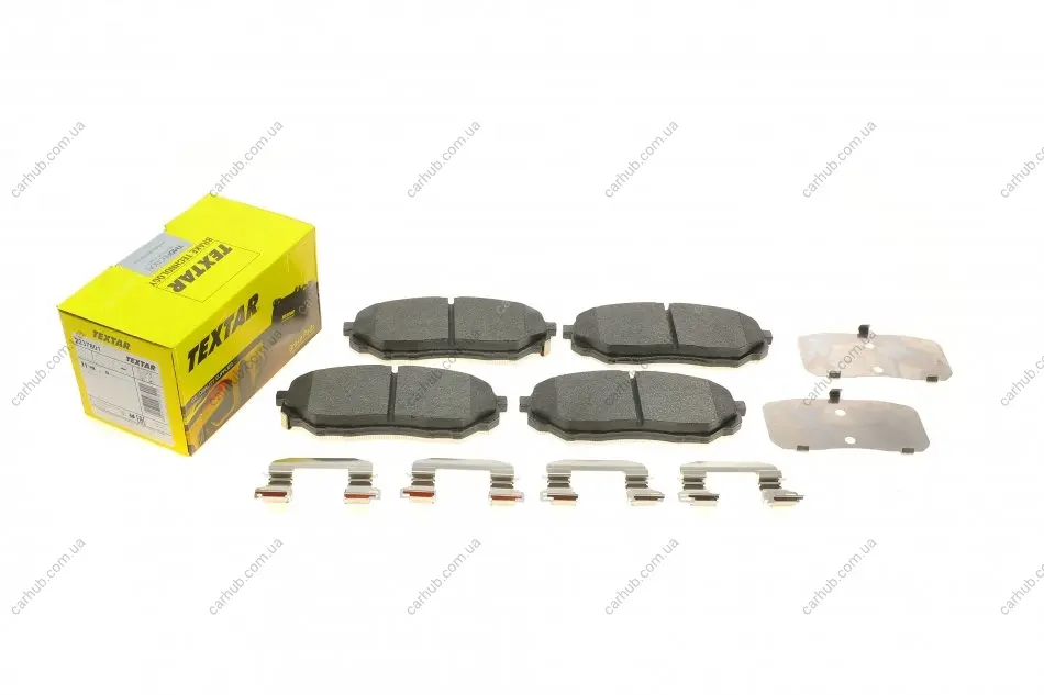 Комплект гальмівних колодок передн, HYUNDAI SANTA FE IV KIA SORENTO II, SORENTO III 2.0D-3.5 06.09-12.20 TEXTAR 2237801 (фото 1)