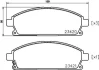 Комплект гальмівних колодок передн, ACURA MDX HONDA MDX INFINITI Q45 II, QX4 NISSAN PATHFINDER II, QUEST, SERENA, X-TRAIL I 2.0-4.1 11.92- TEXTAR 2342006 (фото 1)