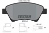 Комплект гальмівних колодок передн, RENAULT GRAND SCENIC II, KANGOO, KANGOO EXPRESS, MEGANE II, SCENIC II 1.4-2.0D 10.01- TEXTAR 2393001 (фото 1)