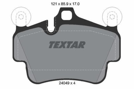 Колодки гальмівні (передні) Porsche 911/Boxster/Cayman 2.9-3.8 04-12 TEXTAR 2404901
