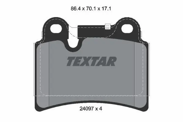 Комплект гальмівних колодок задн, VW TOUAREG 2.5D-6.0 10.02-03.18 TEXTAR 2409701 (фото 1)