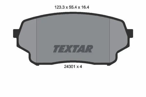 Комплект гальмівних колодок передн, SUZUKI GRAND VITARA I 2.0D 02.01-09.05 TEXTAR 2430101 (фото 1)