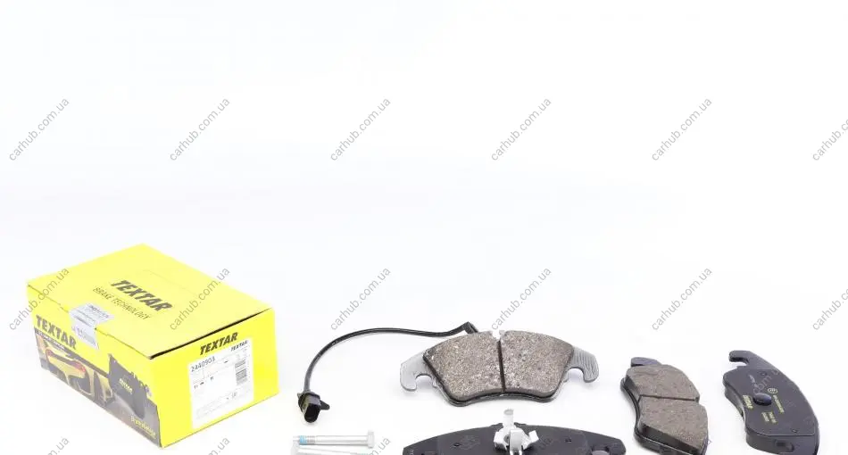 Колодки гальмівні (передні) Audi A6/A7/Q5 08- (TRW) (з датчиком) Q+ TEXTAR 2440903 (фото 1)
