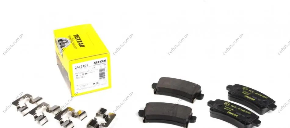 Комплект гальмівних колодок задн, BUICK LA CROSSE CADILLAC XTS CHEVROLET MALIBU OPEL INSIGNIA A, INSIGNIA A COUNTRY SAAB 9-5 1.4-3.6 07.08- TEXTAR 2442101 (фото 1)